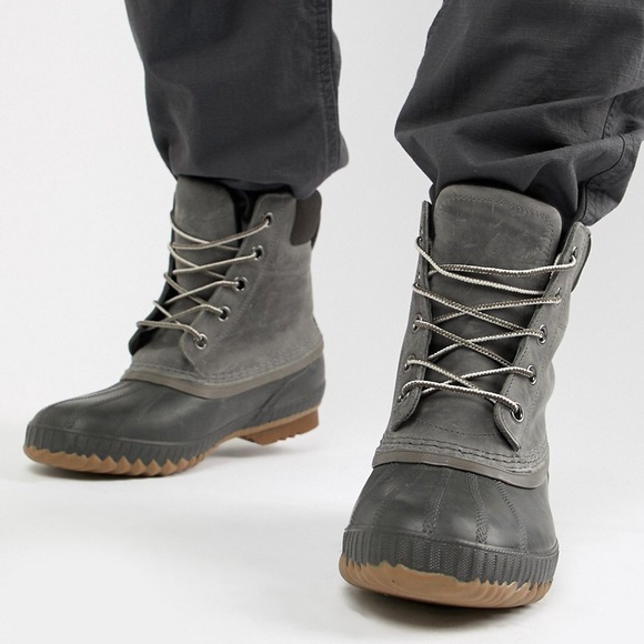 SOREL CHEYANNE II DUCK BOOT MEN’S 8 LACE UP GREY #NM2575-052 main image 12